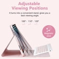 thumbnail image 3 of Funda con teclado MMK para iPad 11.ª y 10.ª generación con Bluetooth, color rosa, 3 of 8
