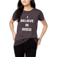 thumbnail image 1 of ban.do I Belive In Disco Camiseta gráfica para mujer, gris, pequeña, 1 of 1