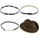 thumbnail image 1 of Cintas de cuero para sombreros estilo western (3 estilos). Cinta ajustable para sombrero vaquero con hebilla metálica. Cinta para sombrero de paja., 1 of 5