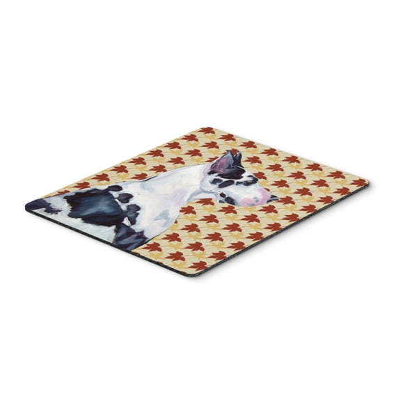 Carolines Treasures LH9101MP "Great Dane Fall Leaves Portrait Mouse Pad Hot Pad or Trivet" Large multicolor
