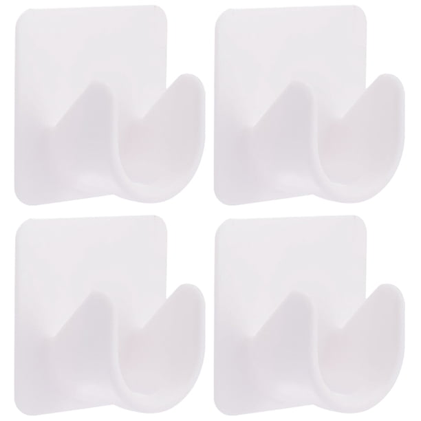 GOOHOCHY 4 piezas de tensión de ducha varilla de pared de pared adhesiva soporte de varilla de varilla de resistencia pesada gancho de varilla
