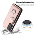 thumbnail image 3 of Wallet Case Compatible for Samsung Galaxy A13 4G with Card Holder, Rotation Finger Ring Kickstand Card Slots Case, Classic PU Leather Shockproof Magnetic Button Cover for Galaxy A13 4G, Pink, 3 of 6