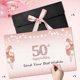 thumbnail image 3 of Tarjeta de felicitación Yatufom jumbo 36 x 56 cm para 50.º cumpleaños, rosa dorado, 3 of 6