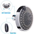 thumbnail image 5 of Cabezal de ducha fijo de alta presión, cabezal de ducha de lluvia de ahorro de agua ajustable de 5 configuraciones para relajación de baño SPA, cromo pulido, antical, 2.5 GPM, Ormromra WLJ-0647, 5 of 5