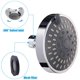 thumbnail image 5 of Cabezal de ducha fijo de alta presión, cabezal de ducha de lluvia ajustable para ahorro de agua, 5 configuraciones para un baño SPA relajante, cromo pulido, antical, 2.5 GPM, Xemadio WLJ-0647, 5 of 5