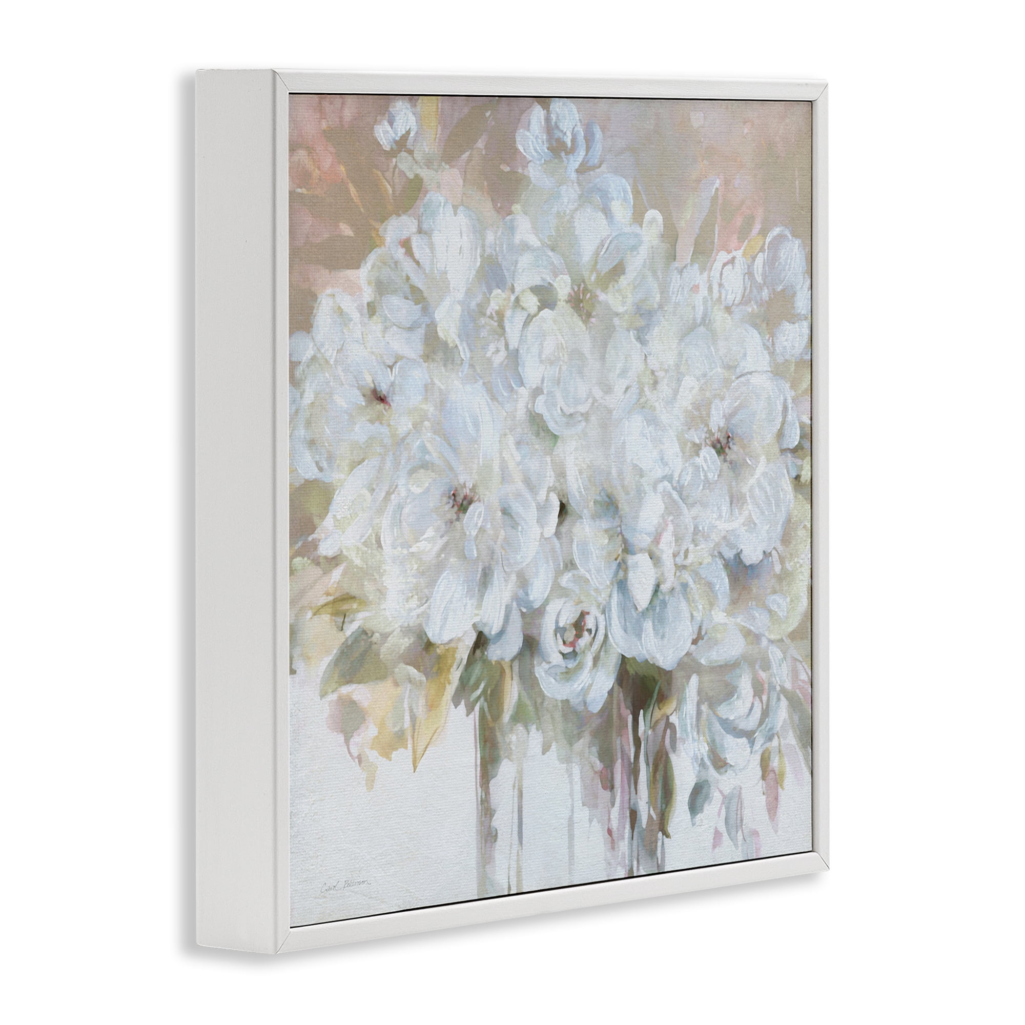 Stupell Industries Soft White Bouquet Serenity White Framed Giclee Art, design by Carol Robinson