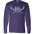 thumbnail image 3 of Inktastic Big Brother, Deer Antlers, Arrow - Blue Gray Long Sleeve T-Shirt, 3 of 5