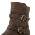 thumbnail image 4 of GLOBALWIN Women's Fur Boots Fashion Combat Ankle Boots for Women Brown 10M, 4 of 8