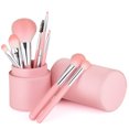 thumbnail image 1 of Juego de brochas de maquillaje, base Kabuki sintética en polvo, contorno, colorete, mezcla de ojos, juegos de brochas cosméticas con soporte (8 piezas, rosa) Adepaton ZFFLD62, 1 of 9