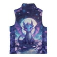 thumbnail image 5 of Garronmavis Dragon Zippered Vest Stand Collar Flowers Boys Vest Size 5-6 Comfortable Winter Lightweight Sleeveless Fleece Jacket with Pocket Stylish Fall Outfits Fashion Clothing, 5 of 7