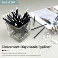 thumbnail image 2 of Juego de pinceles delineadores de ojos desechables Jaasuee 100 unidades, 100 unidades, color negro, 2 of 7