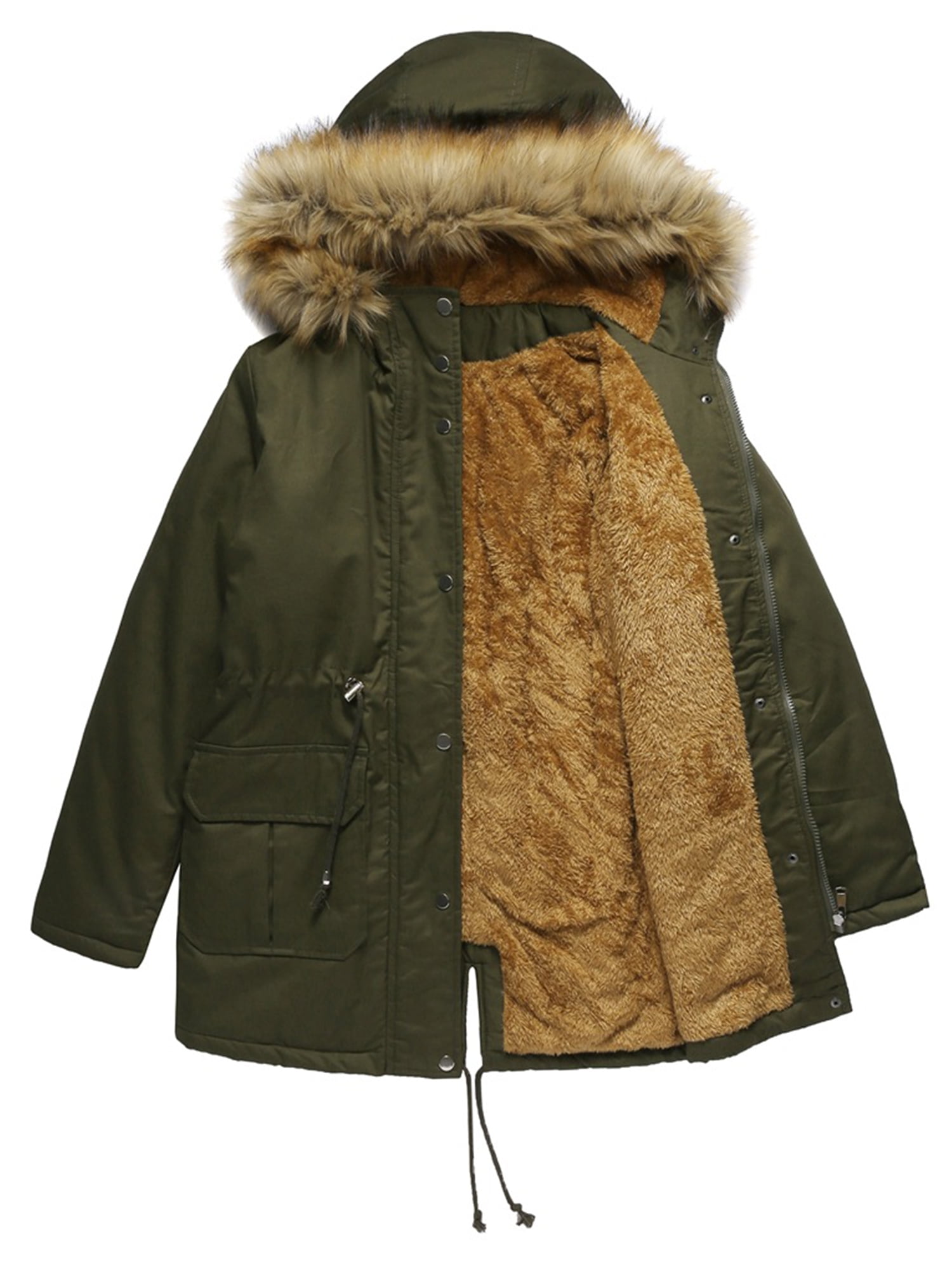 Baby Boy/Girl Fuzzy Fleece Lapel Solid Thickened Corduroy Long-sleeve Jacket
