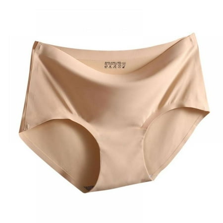 

Women s Microfiber Seamless Cool Ice Silk Briefs Mid-Waist Light Tummy Control Panties No Show No Pinching No Problems Modern Underwear