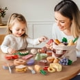 thumbnail image 3 of Juego de cortar 4 en 1 ROBOTIME Wooden Play Food con bolsa, 3 of 8