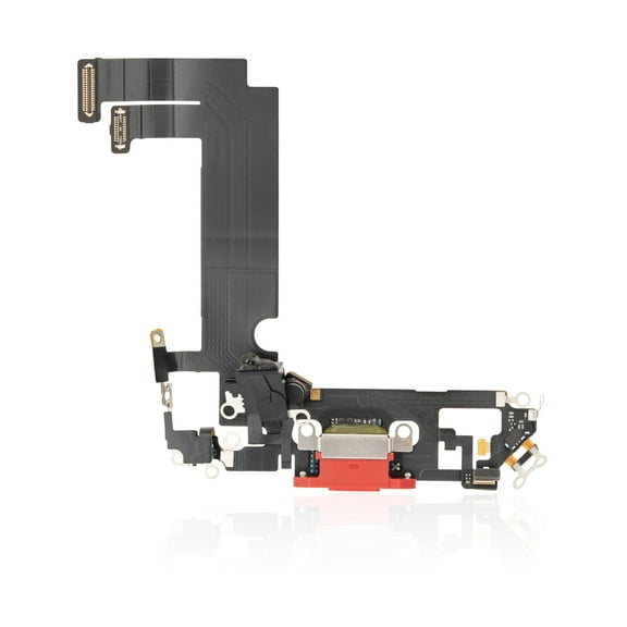 Replacement Charging Port Flex Cable Compatible For iPhone 12 Mini (Premium) (Red)