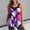#1-Blue, variant on Women's Fashionable V-neck Casual Printed Short Sleeved Pullover Top T-shirt