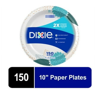 Dixie Disposable Paper Plates, Multicolor, 8.5 in, 100 Count