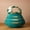 Teal, variant on Boho Basket for Picnic, Living Room Blankets, and Garden Harvest, Orange Bolga African Basket, 16 Inch Wide