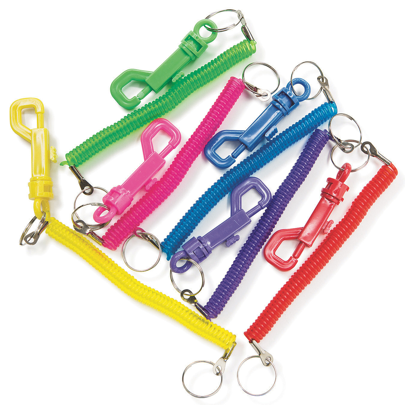 (Price/Pack of 12)Coiled Clip Keychains