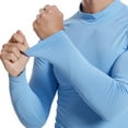 thumbnail image 6 of YONGHS Athletic Compression Tops for Men Quick Dry Track Shirts Baselayer Muscle Bodybuilding T-shirt Light Blue M, 6 of 6