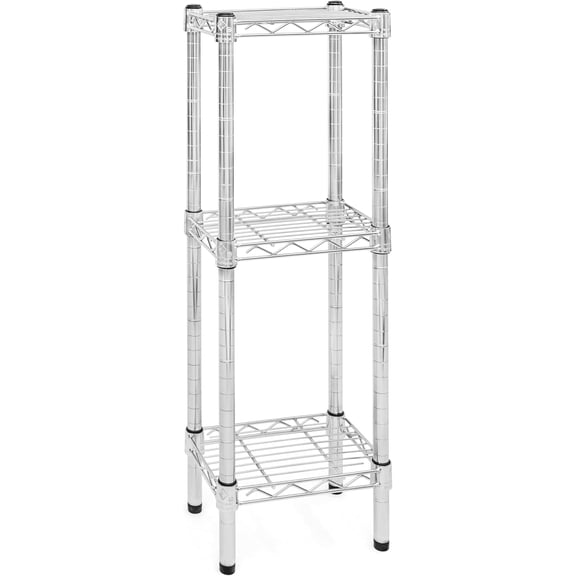Shelving Inc. Chrome Wire Shelving with Shelves, Weight Capacity  Per Shelf