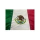 thumbnail image 1 of Bandera de México dm doble tela de razo 90x1.58 bordado color, 1 of 4