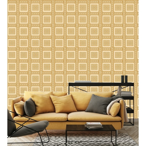 MuralsPrint Hollyhock Intrique Peel and Stick Wallpaper, Eco-friendly Removable Wallpaper, 10'L x 24''W