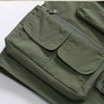 thumbnail image 3 of hopeusnice Men's Outdoor Travel Photographer Vest Multi-Pockets Quick Dry Breathable Mesh Fishing Hiking Waistcoat Vest Coat Green M, 3 of 7