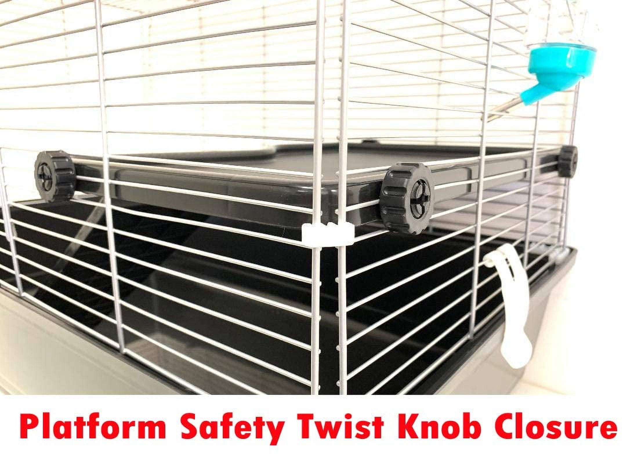 Universal 2-Story Small Animal Critter Home House Habitat Cage Tight 3/8-Inch Bar Spacing For Hamster Guinea Pig Mouse Mice Rat Hedgehog Gerbil