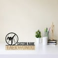 thumbnail image 2 of Handmadetneonsign Custom Taekwondo Desk Name Plate, Taekwondo Metal Nameplate, Desk Nameplate, 2 of 4