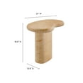 thumbnail image 3 of Modway Elowen Indoor/Outdoor Textured Faux Travertine End Table in Travertine, 3 of 10