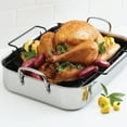 thumbnail image 2 of Anolon Tri-Ply Clad Nonstick Roasting Pan in Stainless Steel, 2 of 7