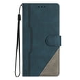 thumbnail image 2 of Wallet Case for Google Pixel 6, PU Leather Flip Case Card Slots Holder, Anti-falling Anti-fingerprint Classic Kickstand Book Folding Folio Cover with Wrist Strap for Google Pixel 6, Blue, 2 of 10