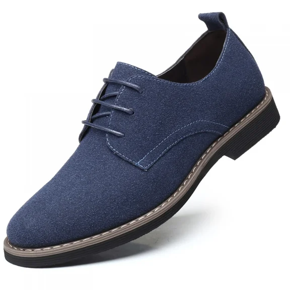 Men's Suede Lace Up Oxfords Classic Wing Tips Dress Shoes