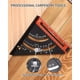 thumbnail image 4 of Escuadra de carpintero, transportador triangular multifuncional, regla triangular plegable, herramienta de marcado de aluminio con lápiz automático y recarga, adecuada, 4 of 5