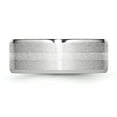 thumbnail image 2 of Cobalt Sterling Silver Inlay Satin/Polished Beveled Edge 8mm Band, 2 of 7