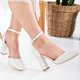 thumbnail image 3 of Gisele - Tacones de novia con purpurina blanca crema 8.5, 3 of 5