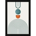 thumbnail image 2 of Urban Epiphany 17x24 Black Modern Wood Framed Wall Art Titled - Minimalist Mid Century Orange Teal 3, 2 of 6