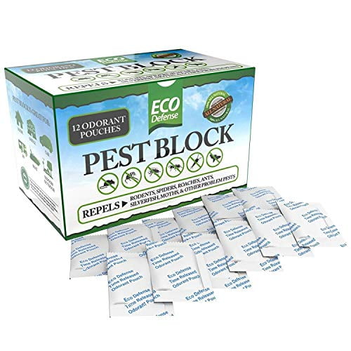 Eco Defense Pest Control Pouches All Natural Repels Rodents, Spiders, Roaches, Ants, Moths