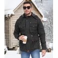 thumbnail image 2 of Lavenicole Winter Jackets for Men Fleece Lined Cotton Outdoor Winter Cargo Coats with Multi Pockets Darkgray XL, 2 of 6