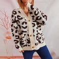 thumbnail image 6 of Cardigan Women Loose Casual Leopard Print Long Sleeve V Neck Knit Sweater Women's Cardigans, 6 of 8