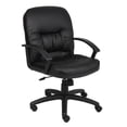 thumbnail image 1 of Boss Office Products Mid Back LeatherPlus Chair with Casters in Black, 1 of 4