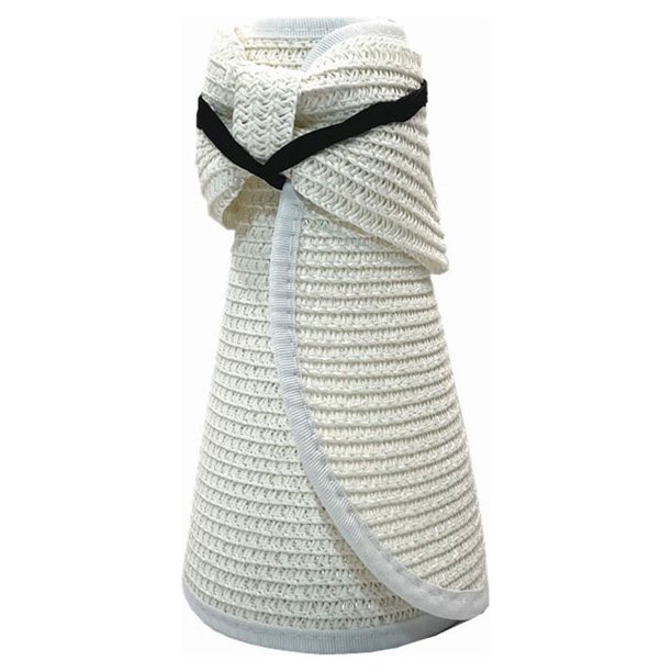 Minnieouse Elegante sombrero de paja para mujer para protección solar: manténgase a la moda y protegido durante el verano con la versátil gorra Sombreros blanco M(56-58cm)