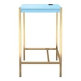 thumbnail image 4 of Belzie Metal Writing Desk with USB Ports, Aruba Blue, 4 of 6