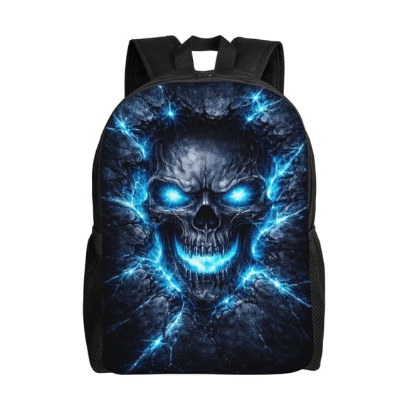 Skull Backpack Full Front Print Travel Laptop Bag for Men and Women