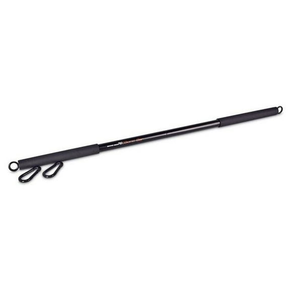 Bionic Body Workout Wide Handle Steel Exercise Bar with Padded Grip, Black
