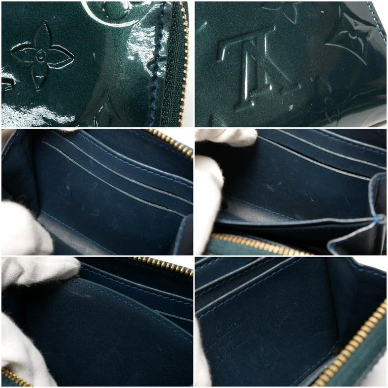 Louis Vuitton Navy Blue Monogram Vernis Zip Around Wallet Louis Vuitton