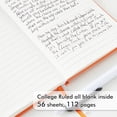 thumbnail image 5 of Feela Pocket Notebook Journals, Mini Cute Small Hardcover College Ruled Notepad Office Supplies, with 3 Black Pens, 3.5”x 5.5”, 3 Pack, A6, Solid Colors, Yellow, Orange, Emerald, 5 of 7
