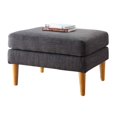 thumbnail image 1 of Convenience Concepts Designs4Comfort Ottoman in Gray Fabric With Solid Wood Legs, 1 of 3