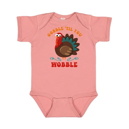 

Inktastic Gobble Wobble Turkey Gift Baby Boy or Baby Girl Bodysuit